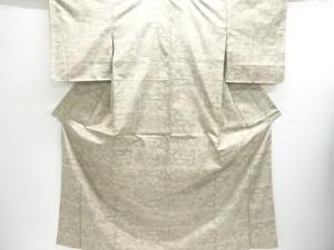 未使用品　草花に流水模様織り出し本場大島紬着物